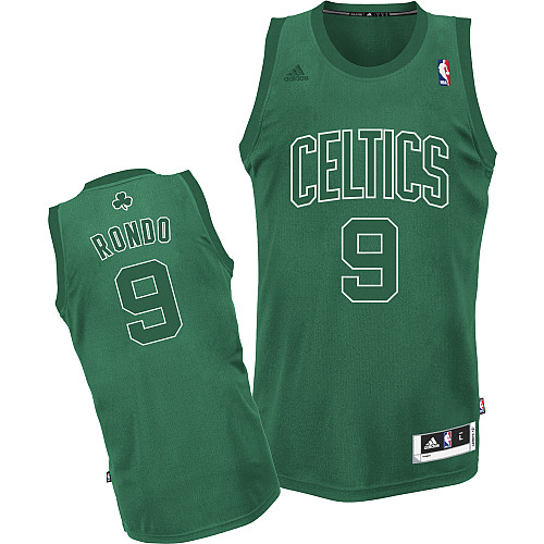  NBA Boston Celtics 9 Rajon Rondo Big Color Fashion Swingman Christmas Day Green Jerseys